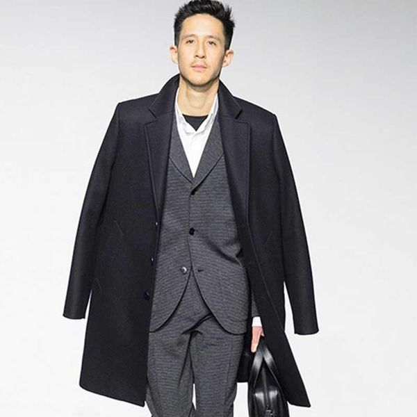 men's woolen coat suit collar single row solid color 2020 autumn and winter youth plus size mid-length windbreaker jacket, Black
men's woolen coat suit collar single row solid color 2020 autumn and winter youth plus size mid-length windbreaker jacket, Black