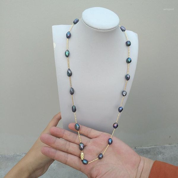 chains merry christmas south sea baroque black pearl necklace elegant fine jewelry real pos valentine's day gift1, Silver
chains merry christmas south sea baroque black pearl necklace elegant fine jewelry real pos valentine's day gift1, Silver