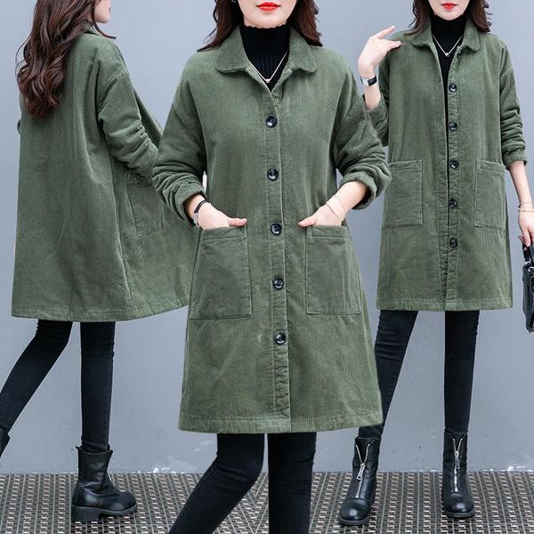 vintage women's 2021 long sleeve woolen coats fashion ladies corduroy thickening streetwear elegant girls oversize jacket, Tan;black
vintage women's 2021 long sleeve woolen coats fashion ladies corduroy thickening streetwear elegant girls oversize jacket, Tan;black