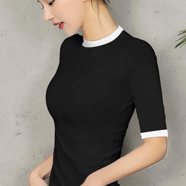 womens lady cotton short sleeve turtleneck woman tshirt all match basic t-shirt half sleeve woman tshirt, White
womens lady cotton short sleeve turtleneck woman tshirt all match basic t-shirt half sleeve woman tshirt, White