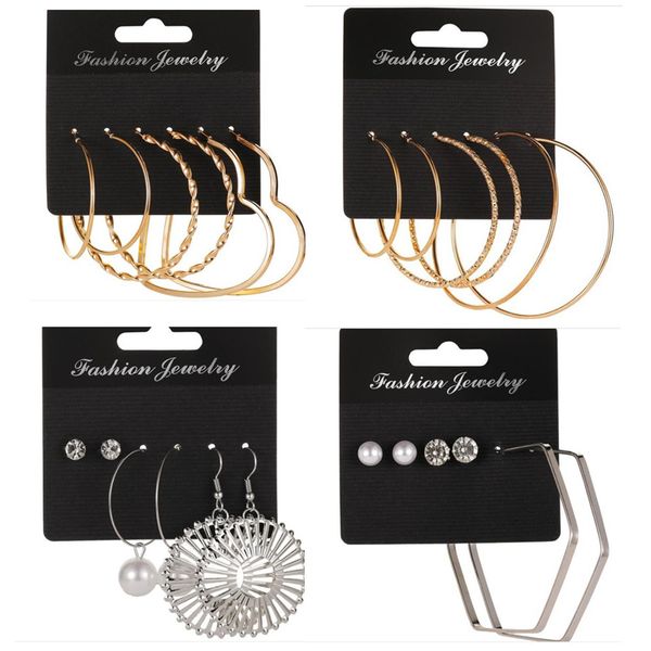 hoop & huggie fashion earrings for women female irregular heart gold silver color circle earring set, Golden;silver
hoop & huggie fashion earrings for women female irregular heart gold silver color circle earring set, Golden;silver