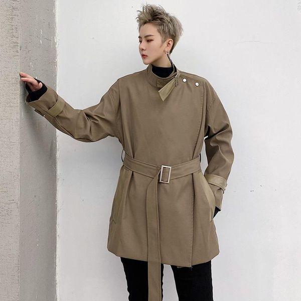 men stand collar slim fit casual trench coat outerwear male women couple japan streetwear vintage jacket overcoat, Tan;black
men stand collar slim fit casual trench coat outerwear male women couple japan streetwear vintage jacket overcoat, Tan;black