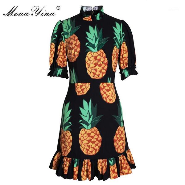 moaayina fashion designer runway dress summer women's dress stand collar short sleeve pineapple print sequins dresses1, Black;gray
moaayina fashion designer runway dress summer women's dress stand collar short sleeve pineapple print sequins dresses1, Black;gray