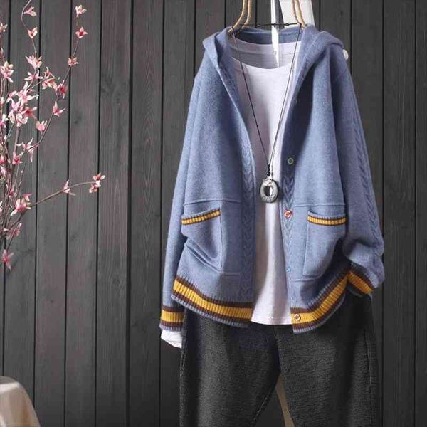 jacket womens autumn knitted cardigan pocket long sleeve hooded button sweater outer top, White;black
jacket womens autumn knitted cardigan pocket long sleeve hooded button sweater outer top, White;black