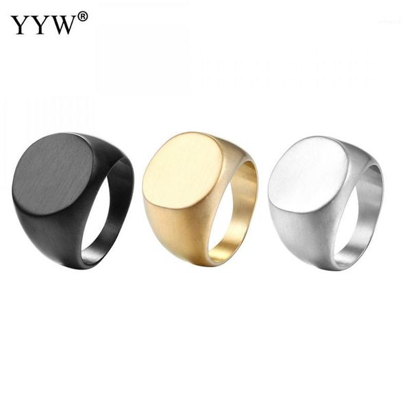 cluster rings vintage stainless steel ring fashion gold silver black color polished signet biker finger for women men jewelry1, Golden;silver
cluster rings vintage stainless steel ring fashion gold silver black color polished signet biker finger for women men jewelry1, Golden;silver