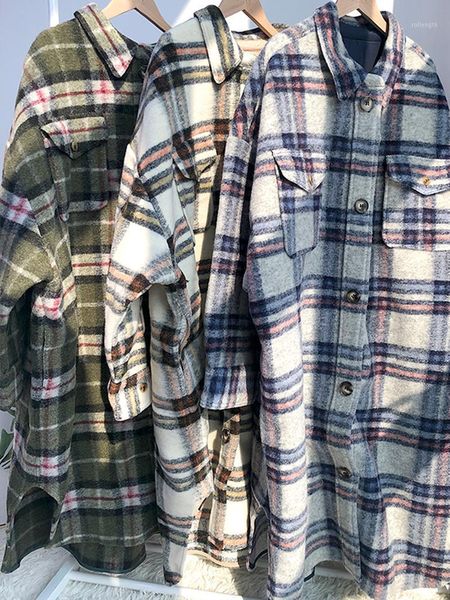 2020 spring turn down collar women woolen coat plaid print elegant wool jacket women autumn long coat casaco feminino1, Black
2020 spring turn down collar women woolen coat plaid print elegant wool jacket women autumn long coat casaco feminino1, Black