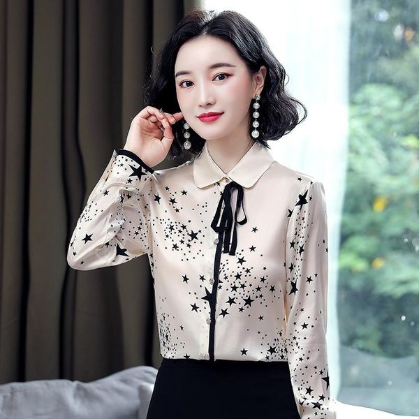 korean silk shirts women satin print shirt women long sleeve silk shirts elegant woman bow blouses ladies plus size, White
korean silk shirts women satin print shirt women long sleeve silk shirts elegant woman bow blouses ladies plus size, White