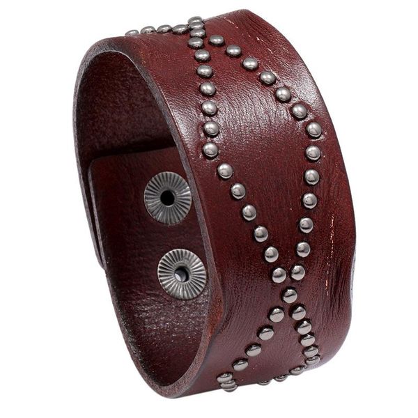 selling selling personality trend punk style leather bracelet retro rivet wide leather bracelet, Golden;silver
selling selling personality trend punk style leather bracelet retro rivet wide leather bracelet, Golden;silver
