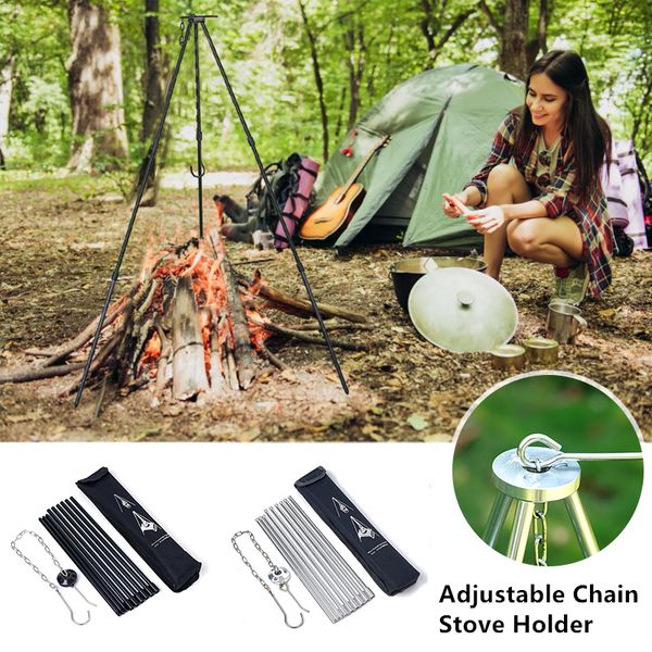 portable camping tripod picnic folding campfire kitchen battery gray pot hanging hook support
portable camping tripod picnic folding campfire kitchen battery gray pot hanging hook support