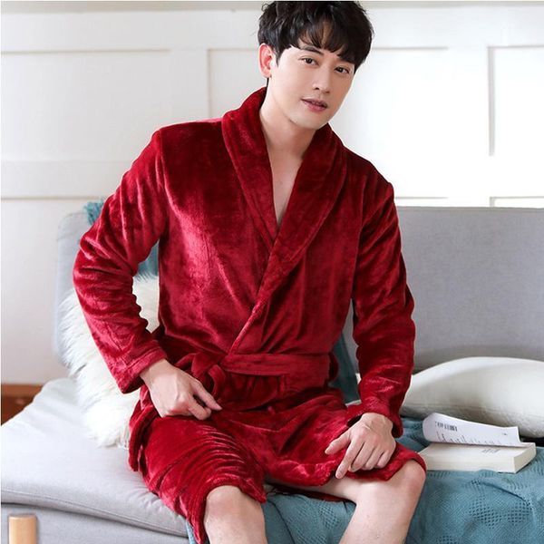 winter warm flannel plus size bathrobe set nightgown bath gown sleepwear male nightwear long bathrobe home wear man sleep 1, Black;brown
winter warm flannel plus size bathrobe set nightgown bath gown sleepwear male nightwear long bathrobe home wear man sleep 1, Black;brown