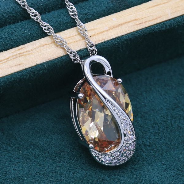 champagne semi-precious silver color jewelry sets for women birthday gift earrings necklace pendant ring
champagne semi-precious silver color jewelry sets for women birthday gift earrings necklace pendant ring