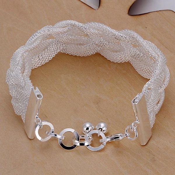 cute holiday gift beautiful fashion women silver color jewelry bracelets nice wedding party ladies chain h253, Black
cute holiday gift beautiful fashion women silver color jewelry bracelets nice wedding party ladies chain h253, Black