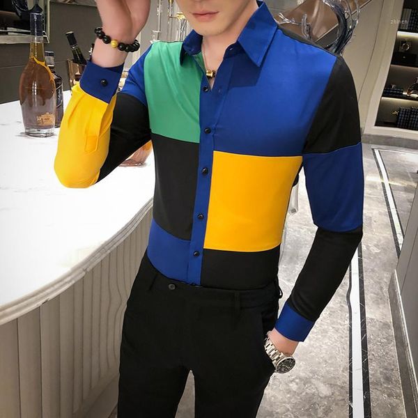 patchwork color men shirt 2020 spring slim fit casual shirts for men all match long sleeve night club tuxedo dress 3xl1, White;black
patchwork color men shirt 2020 spring slim fit casual shirts for men all match long sleeve night club tuxedo dress 3xl1, White;black