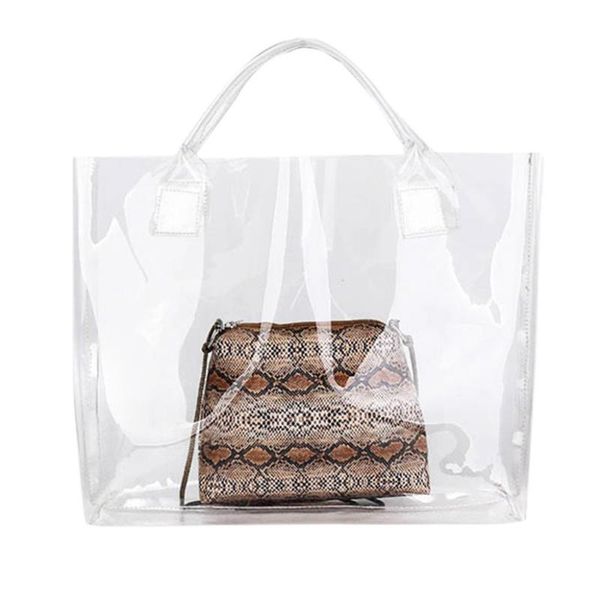summer women's fashion transparent snake pattern handbag casual beach bucket bag versatile elegant design travel bolsos mujer #8
summer women's fashion transparent snake pattern handbag casual beach bucket bag versatile elegant design travel bolsos mujer #8