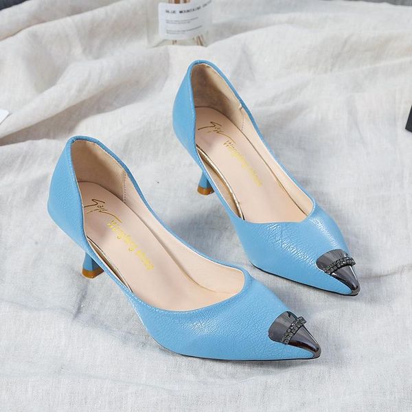 women pumps pointed toe metal decoration thick high heels shoes work shoes slip on high heels spring elegant footwear u18-02, Black
women pumps pointed toe metal decoration thick high heels shoes work shoes slip on high heels spring elegant footwear u18-02, Black
