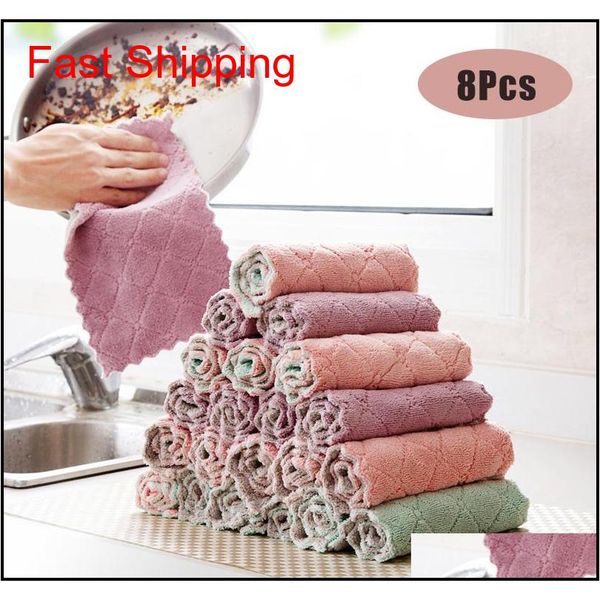 8pcs microfiber kitchen dish cloth absorbent towel non-stick oil washing cloth rag for household tableware cl qyljls new_dhbest
8pcs microfiber kitchen dish cloth absorbent towel non-stick oil washing cloth rag for household tableware cl qyljls new_dhbest