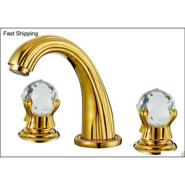 ship luxury 8" widespread 3 holes bathroom lavatory sink faucet crystal handles mixer tap gold color usnqf
ship luxury 8" widespread 3 holes bathroom lavatory sink faucet crystal handles mixer tap gold color usnqf