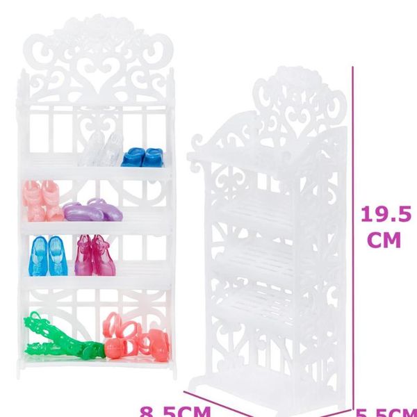 1 set white shoes rack plastic shoe cabinet shelf furniture diy accessories for barbie doll playhouse baby girl kids wmtblt
1 set white shoes rack plastic shoe cabinet shelf furniture diy accessories for barbie doll playhouse baby girl kids wmtblt