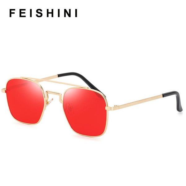 sunglasses feishini 2021 vintage small square men fashion designer red hip hop steampunk metal sun glasses women, White;black
sunglasses feishini 2021 vintage small square men fashion designer red hip hop steampunk metal sun glasses women, White;black