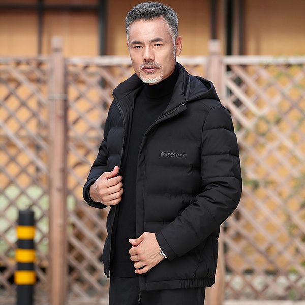 middle aged and old people's winter men's short thiened 40 father's 50 padded jaet down cotton, Black
middle aged and old people's winter men's short thiened 40 father's 50 padded jaet down cotton, Black