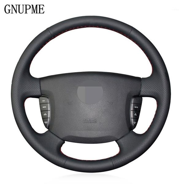 hand-stitched black artificial leather diy car steering wheel cover for ssangyong actyon kyron1
hand-stitched black artificial leather diy car steering wheel cover for ssangyong actyon kyron1