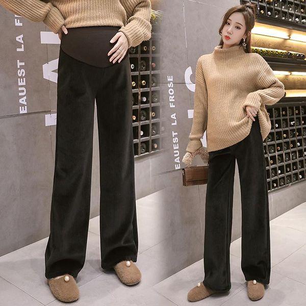 530# winter thick warm plus velvet corduroy maternity full long pants clothes for pregnant women loose pregnancy belly trousers, White
530# winter thick warm plus velvet corduroy maternity full long pants clothes for pregnant women loose pregnancy belly trousers, White