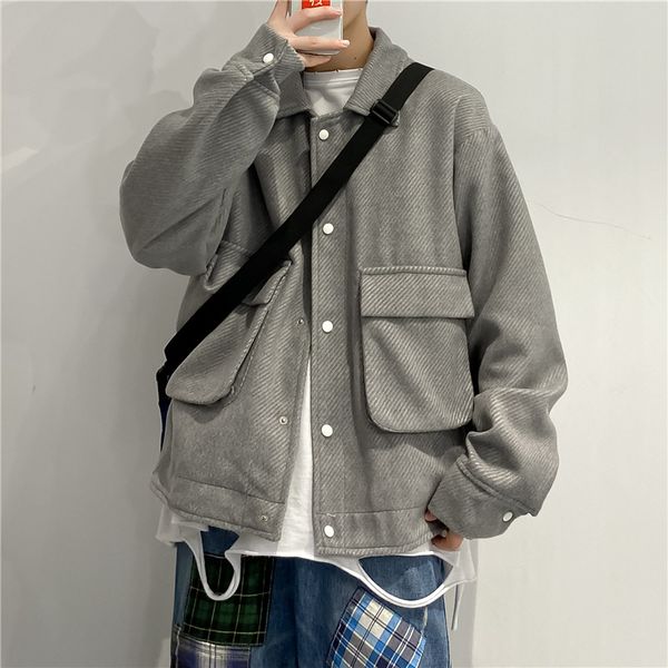autumn winter 2020 new fashion brand big pocket and women's solid color jacket men's wear, Black;brown
autumn winter 2020 new fashion brand big pocket and women's solid color jacket men's wear, Black;brown