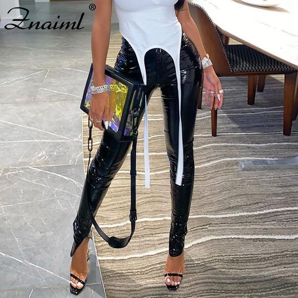 znaiml autumn faux pu leather women pencil pants side split high waist tight skinny bodycon solid streetwear fashion trouser, Black;white
znaiml autumn faux pu leather women pencil pants side split high waist tight skinny bodycon solid streetwear fashion trouser, Black;white