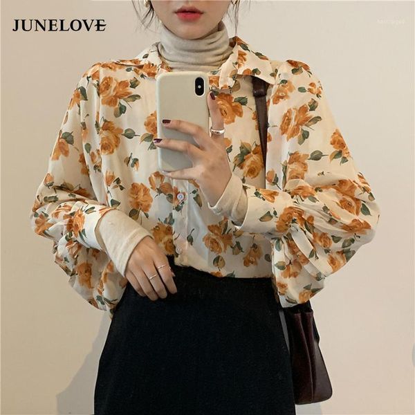 floral chiffon women blouse korean vintage lantern long sleeve shirt single breasted spring autumn bottom blusas 1, White
floral chiffon women blouse korean vintage lantern long sleeve shirt single breasted spring autumn bottom blusas 1, White