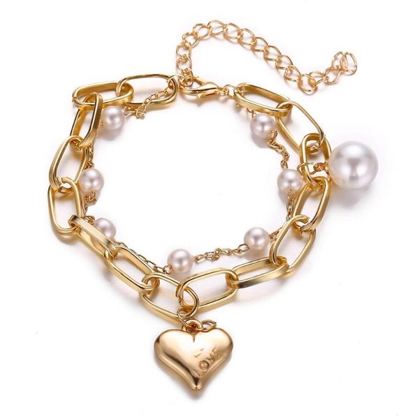 longway heart love charm chain bangles adjustable goldplated abs pearl bracelets for women pulsera mujer sbr190432, Black
longway heart love charm chain bangles adjustable goldplated abs pearl bracelets for women pulsera mujer sbr190432, Black