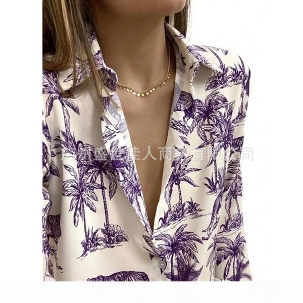 2020 autumn fashion casual tiger print shirt blouse women turn down collar long sleeve coconut tree loose blouse blusas de mujer, White
2020 autumn fashion casual tiger print shirt blouse women turn down collar long sleeve coconut tree loose blouse blusas de mujer, White
