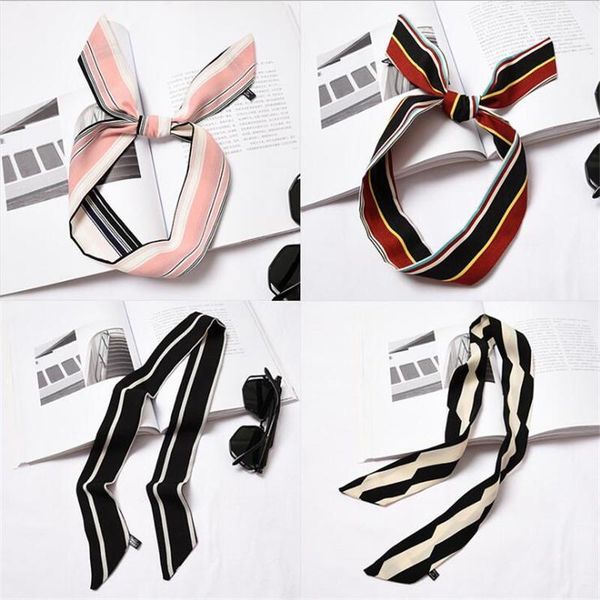 scarves 2021 women small silk scarf vetro striped leaf print geometric handle bag ribbon long neck shawls headwear wrap ties1, Blue;gray
scarves 2021 women small silk scarf vetro striped leaf print geometric handle bag ribbon long neck shawls headwear wrap ties1, Blue;gray