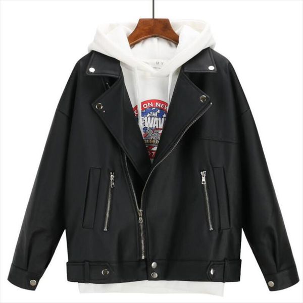 2019 new arrival women autumn winter leather jacket oversized boyfriend korean style female faux coat outwear black
2019 new arrival women autumn winter leather jacket oversized boyfriend korean style female faux coat outwear black