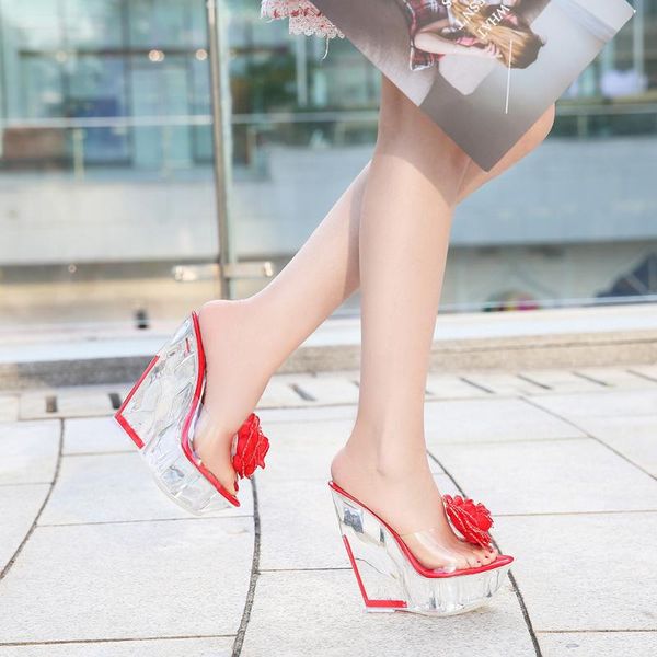 dress shoes summer women's sandals pvc transparent platform high heels flower shallow mouth open toe pumps party ladies heel, Black
dress shoes summer women's sandals pvc transparent platform high heels flower shallow mouth open toe pumps party ladies heel, Black