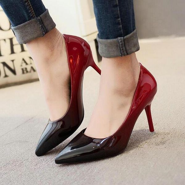 drop ship women pumps fashion pointed toe patent leather stiletto high heels shoes spring summer wedding shoes woman high heels, Black
drop ship women pumps fashion pointed toe patent leather stiletto high heels shoes spring summer wedding shoes woman high heels, Black