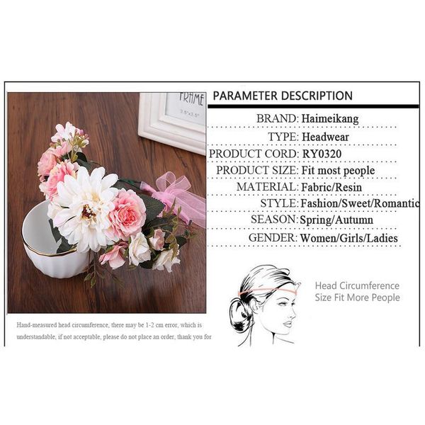 haimeikang bride floral crown hair band peony flower headbands for women garland ribbon wreath wedding girls hair acc jllrmc
haimeikang bride floral crown hair band peony flower headbands for women garland ribbon wreath wedding girls hair acc jllrmc