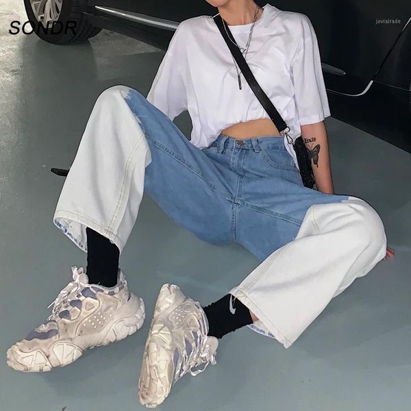 women's jeans harajuku wide leg pants loose colorblock female denim joggers korean fashion patchwork vintage high waist straight trouse, Blue
women's jeans harajuku wide leg pants loose colorblock female denim joggers korean fashion patchwork vintage high waist straight trouse, Blue