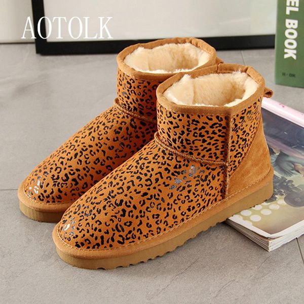 women winter ankle boots women shoes brand warm snow boots genuine leather female fur leopard causal shoes 2020 de, Black
women winter ankle boots women shoes brand warm snow boots genuine leather female fur leopard causal shoes 2020 de, Black