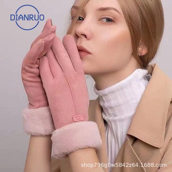 five fingers gloves dianruo suede women' winter autumn plush warm touch screen cycling korean keep windproof q383, Blue;gray
five fingers gloves dianruo suede women' winter autumn plush warm touch screen cycling korean keep windproof q383, Blue;gray
