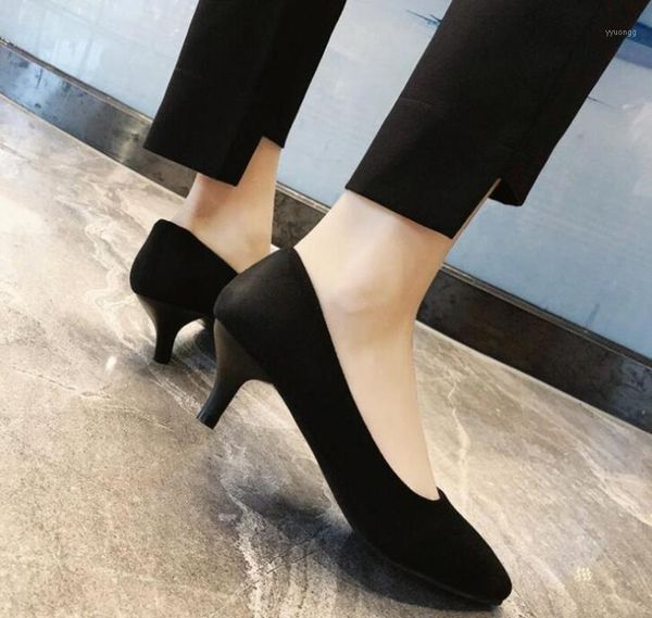 dress shoes professional work female black leather pointed high heels stiletto single with suede etiquette concise1
dress shoes professional work female black leather pointed high heels stiletto single with suede etiquette concise1