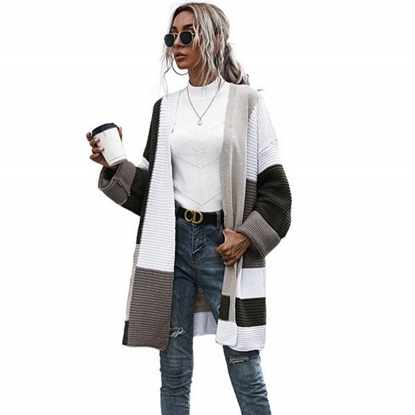 stripe print winter sweater cardigan jacket women full sleeve casual knitted outwear autumn winter fashion new elegant long coat, Black;brown
stripe print winter sweater cardigan jacket women full sleeve casual knitted outwear autumn winter fashion new elegant long coat, Black;brown