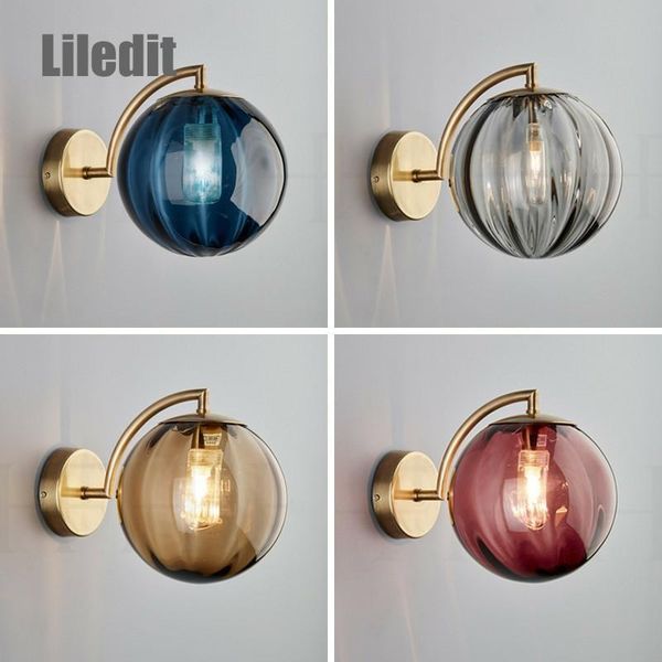 modern glass ball wall sconce light fixture nordic golden bedside indoor living room lighting luminaire home decoration hallway
modern glass ball wall sconce light fixture nordic golden bedside indoor living room lighting luminaire home decoration hallway