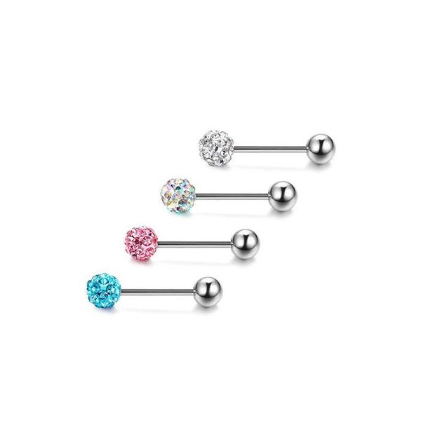 modrsa 1piece crystal paved ball tongue rings stainless steel straight barbell tongue helix septum piercing body jewelry f bbynno, Silver
modrsa 1piece crystal paved ball tongue rings stainless steel straight barbell tongue helix septum piercing body jewelry f bbynno, Silver
