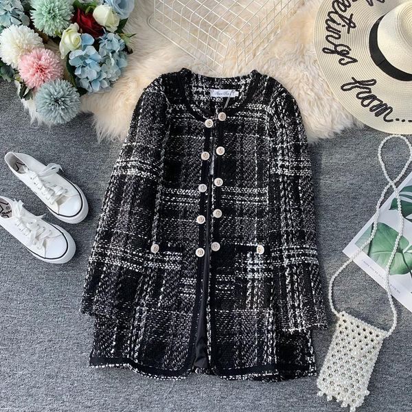 2019 new fashion women's clothing autumn and winter tassels ladies woolen coat plaid suit1, White;black
2019 new fashion women's clothing autumn and winter tassels ladies woolen coat plaid suit1, White;black
