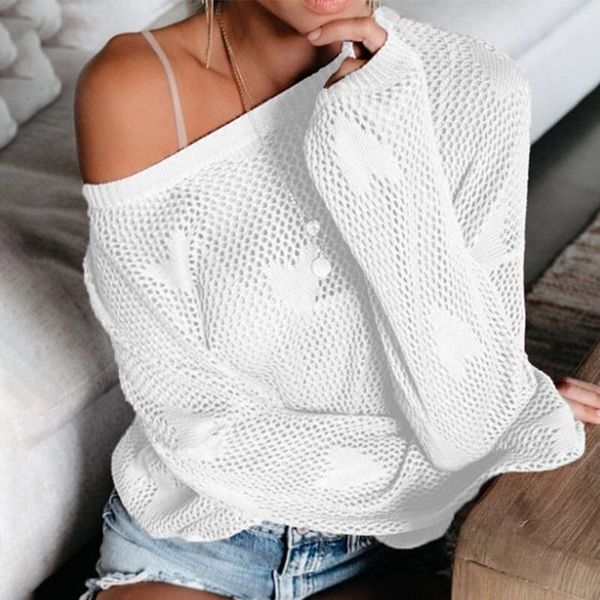 women hollow out sweater heart pattern knitted autumn winter o neck loose thin sweater 2020 ladies perspective sweater, White;black
women hollow out sweater heart pattern knitted autumn winter o neck loose thin sweater 2020 ladies perspective sweater, White;black