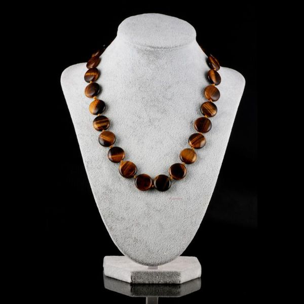 natural semi-precious stone agates necklace tiger eye stones oblate beaded necklaces chain for women men jewelry wholesale, Golden;silver
natural semi-precious stone agates necklace tiger eye stones oblate beaded necklaces chain for women men jewelry wholesale, Golden;silver