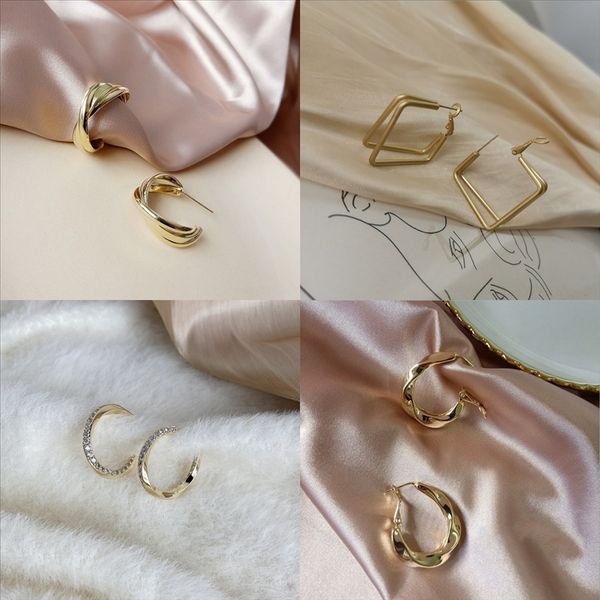 cja airs women's rose gold plated mens simple ball earring cute stud, Golden
