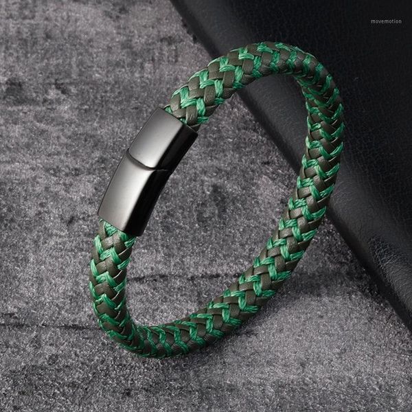 genuine leather bracelet fashion men jewelry stainless steel magnetic clasp braided black brown punk rock leather bangle1, Golden;silver
genuine leather bracelet fashion men jewelry stainless steel magnetic clasp braided black brown punk rock leather bangle1, Golden;silver