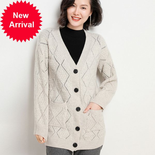 2021 new autumn women mesh long v pocket cardigan sweaters cashmere wool out jr0k, White;black
2021 new autumn women mesh long v pocket cardigan sweaters cashmere wool out jr0k, White;black