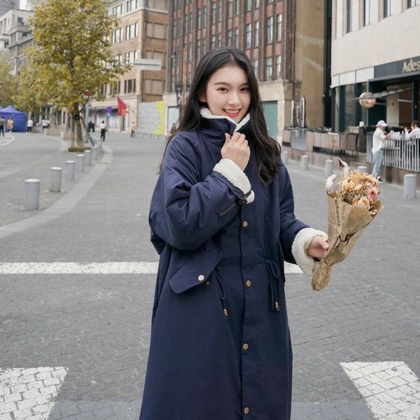 fitaylor winter lambswool inner lining cotton long jacket women new loose thick warm coat snow casual windbreak splicing outwear, Black
fitaylor winter lambswool inner lining cotton long jacket women new loose thick warm coat snow casual windbreak splicing outwear, Black
